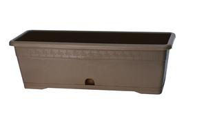 Balkona stādītājs Plasticotto, plastmasa, 40 cm x 15 cm, Ø 40 cm, brūna krās.