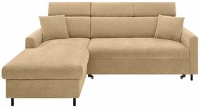Kampinė sofa - lova Verde Otto 110, smėlio sp., kairinė, 175 x 218 cm x 98 cm