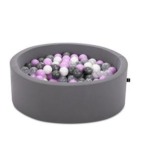 Baseinas su kamuoliukais Kalune Design Bubble Pops, ⌀ 85 cm, 200 vnt, skaidri sp./balta sp.