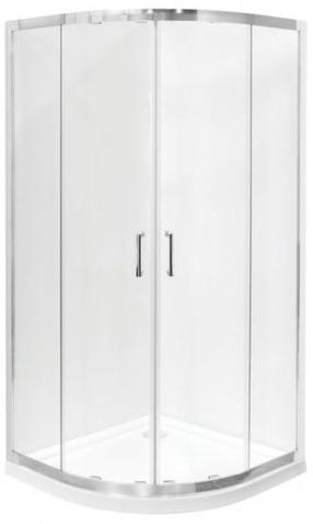 Dušas kabīne Besco Modern 185 MP-90-185-C, pusapaļā, bez paliktņa, 90 cm x 90 cm x 185 cm, caurspīdīga krās./hroma krās./caurspīdīgs