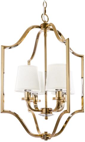 Valgusti rippuv CosmoLight New York P04667AU-WH, E14, 4 x 40 W, läbipaistev v./valge v. / kuldne v.