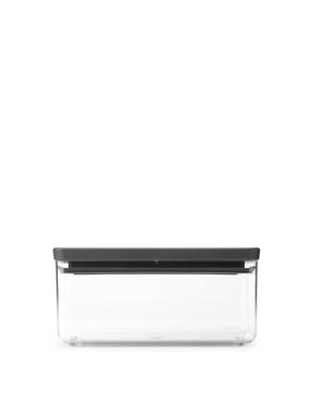 Lielapjoma produktu konteiners Brabantia Tasty+ 229923, 1.5 l, caurspīdīga krās./melna krās.