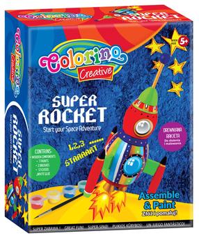 Mänguasjade värvimiskomplekt Colorino Super Rocket, mitmevärviline