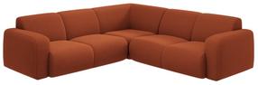 Kampinė sofa Micadoni Molino Boucle, ruda sp., 252 x 252 cm x 75 cm