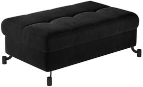 Pufas Lorelle Mat Velvet 99, juoda sp., 70 cm x 100 cm x 45 cm