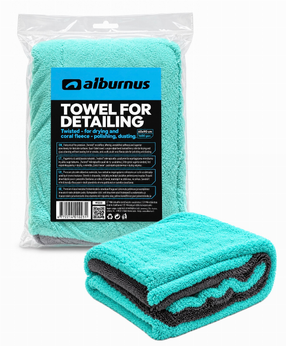 Mikropluošto šluostė Alburnus Towel For Detailing 1600gsm, 60 cm x 90 cm