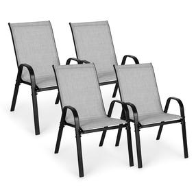 Lauko kėdžių rinkinys MultiGarden, šviesiai pilka sp., 72 cm x 55 cm x 90.5 cm, 4 vnt.