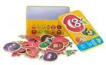 Edukacinė medinė dėlionė Puzzle Fruits & Vegetables, 7 cm, įvairių spalvų, 25 vnt.