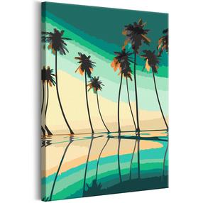 Maalimine numbrite järgi Artgeist Turquoise Palm Trees MA_0555, mitmevärviline, 40 x 60 cm