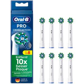 Elektrinio dantų šepetėlio galvutė Braun Pro Cross Action, balta sp., 8 vnt.