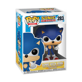 Rotaļlietu figūriņa Funko POP! Games Sonic With Ring 283, zila krās./balta krās./sarkana krās.