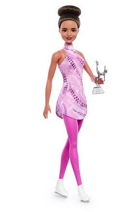 Nukk Mattel Barbie You Can Be Anything Figure Skater HRG37, 30 cm, roosa v.