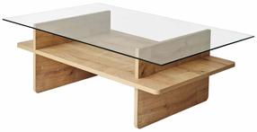 Kavos staliukas Kalune Design Saga, skaidri sp./sapphire sp., 65 cm x 105 cm x 35 cm