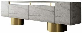 TV skapītis Kalune Design Bohem, zelta krās./travertine krās., 30 cm x 180 cm x 50 cm