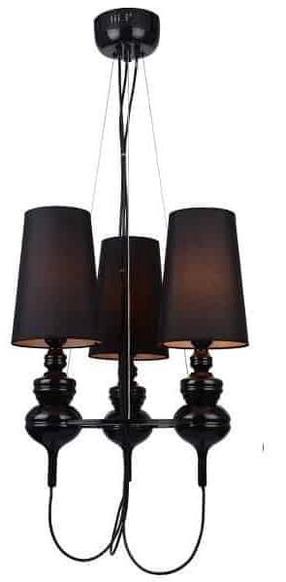 Šviestuvas kabinamas AZzardo Baroco 3 AZ2163, E14, 3 x 40 W, juoda sp. / juoda sp.