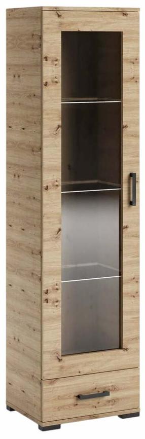 Vitrina ADRK Frazio, artisan oak sp., 40 cm x 50 cm x 186 cm