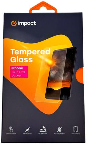 Защитное стекло для телефона Impact Apple iPhone 17 / 17 Pro / 16 Pro, 9H, 6.3 ″