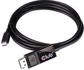 Адаптер Club 3D USB Type C Cable To DP 1.4 8K60Hz M/M USB Type-C, Display port male, 1.8 м, черный цв.