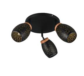 Lampa griesti Reality Bidar R61573380, E14, 3 x 10 W, melna krās. / melna krās.