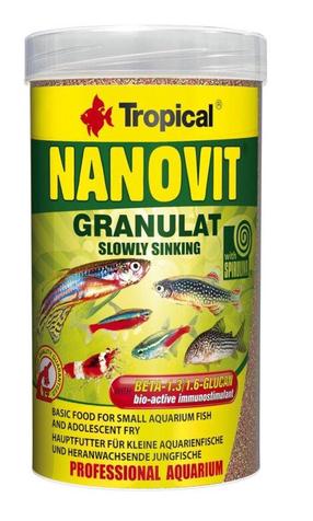 Zivju barība Tropical Nanovit Granulat, 0.07 kg