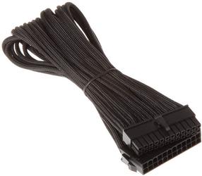 Провод SilverStone 24-Pin ATX ATX 24pin Male, ATX 24pin Female, 0.3 м, черный цв.