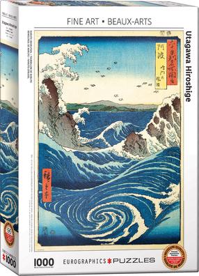 Pusle Eurographics Fine Art Utagawa Hiroshige Naruto Whirlpool, 67.6 cm x 48.9 cm, 1000 tk, mitmevärviline