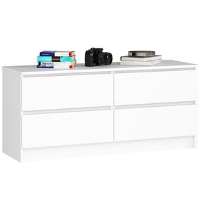 Komoda Akord Furniture Factory K120, balta sp., 55 cm x 120 cm x 40 cm