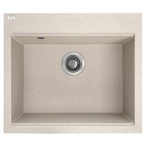 Virtuvinė plautuvė Laveo Tau SBT_410Y, Beige, granitas, 57 cm x 50 cm x 20 cm, beige