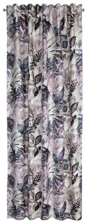 Naktinė užuolaida Lilia, balta sp./violetinė sp., 140 cm x 270 cm