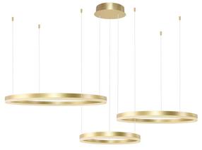 Šviestuvas kabinamas AZzardo Halo AZ4976, LED, 3000 - 6000 °K, 3 x 180 W, balta sp. / aukso sp., 122 x 122 cm