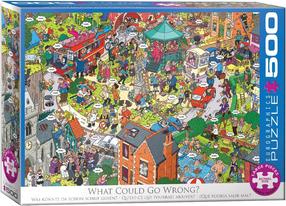 Puzle Eurographics What could go wrong?, 68 cm x 48 cm, 500 gab., daudzkrāsaina