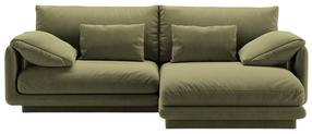 Kampinė sofa Micadoni Torino, šviesiai žalia sp., dešininė, 220 x 170 cm x 83 cm