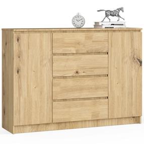 Kumode Akord Furniture Factory K140, artisan oak krās., 99 cm x 40 cm x 138 cm