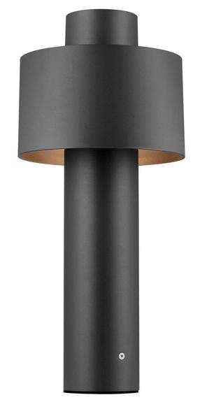 Vabalt seisev välisvalgusti SLV Photoni CYL Pole, 13W, E27, IP65, must v., 22.4 cm x 45 cm