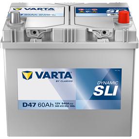 Аккумулятор Varta SLI D47, 12 В, 60 Ач, 540 а