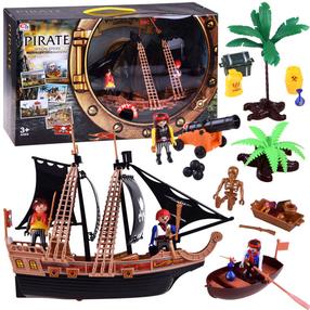  Rotaļlieta kuģis Pirate, daudzkrāsaina