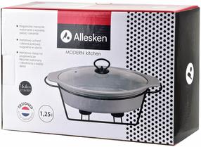 Marmīts Allesken Modern Kitchen, 1250 ml, 27.5 cm x 18.9 cm x 6.6 cm, pelēka krās., akmens masa