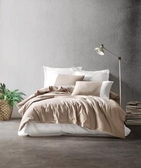 Комплект постельного белья Mijolnir Plain 129CTN2529, белый цв./бежевый цв., 50 x 70 cm, 160 x 220 cm