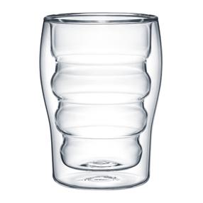 Dvigubo stiklo stiklinių rinkinys Ambition Ripple, skaidri sp., 0.35 l