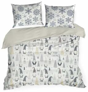 Kalėdinis patalynės užvalkalų komplektas PTT-022, smėlio, 200 x 220 cm