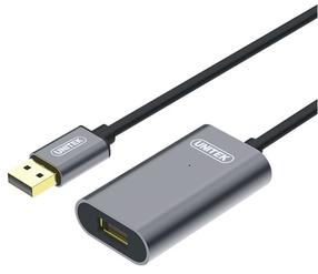 Vads Unitek USB / USB USB 2.0 A male, USB 2.0 A female, 5 m, melna krās.