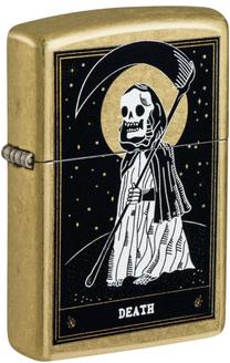 Žiebtuvėlis Zippo 46722 Death Card Design, aukso sp./juoda sp.