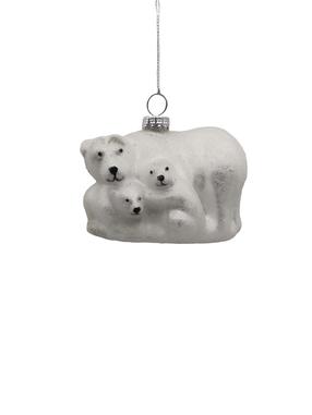 Eglītes rotājums Christmas Touch EBC440208, balta krās./melna krās., 6 cm, stikls