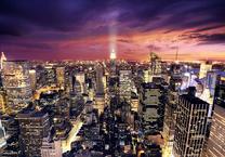 Fototapetas Artgeist Evening In New York City XLNEW010783, 175 cm x 175 cm