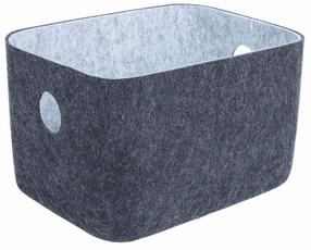 Krepšelis Home4you Lido 88544, veltinis, 20 cm x 15.5 cm, pilka sp./grafito sp.