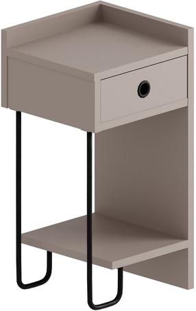 Naktinis staliukas Kalune Design Sirius Right, šviesiai ruda sp., 61 cm x 32 cm x 30 cm