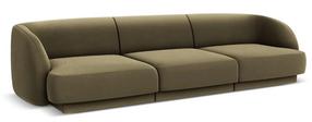 Sofa Micadoni Home Miley Velvet, žalia sp., 259 x 85 cm x 74 cm