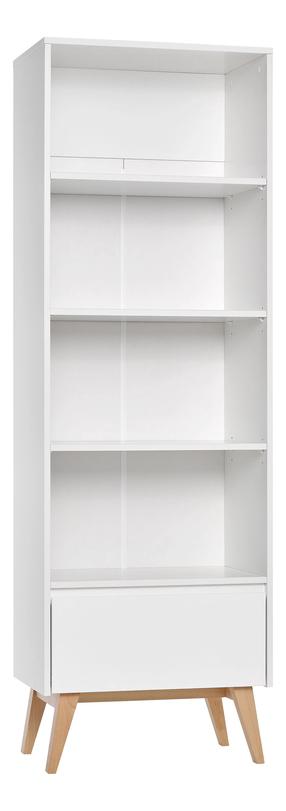 Knygų lentyna Pinio Swing High, balta sp., 199.5 cm x 42.5 cm x 65 cm
