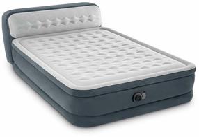 Pripučiamas čiužinys su pompa Intex Dura-Beam Ultra Plush, pilka sp., 236 cm x 152 cm x 86 cm