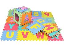 Kilimėlis kūdikiams - dėlionė Foam Puzzle XL12240, 30 cm x 30 cm, 36 vnt, įvairių spalvų